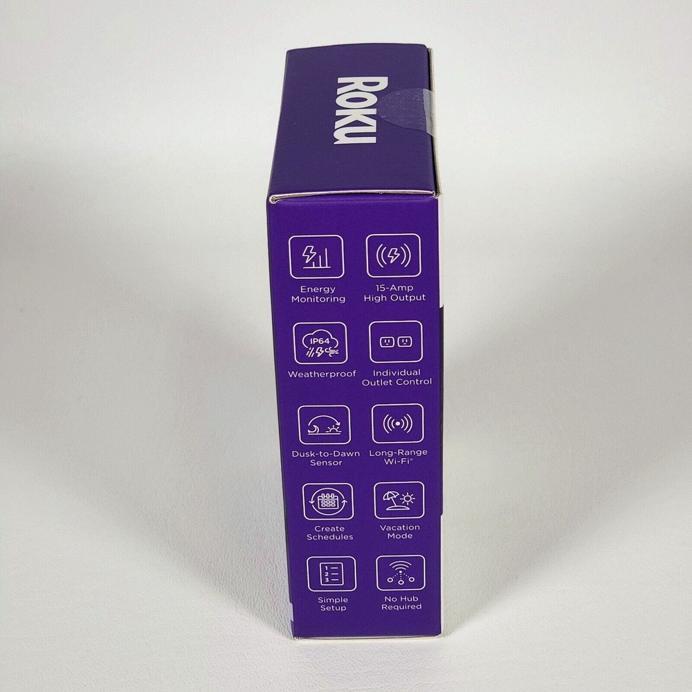 Roku PW1000R Outdoor Smart Plug SE WiFi Custom Scheduling Weather Resistant NEW - Picture 4 of 5
